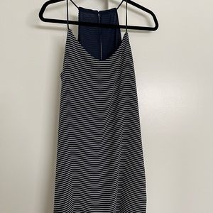 Reversible navy blue and white stripped dress - M